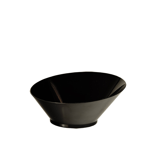 Pojemnik na przekąski okrągły czarny diagonal 75ml 9x3,9cm 20szt art.85659